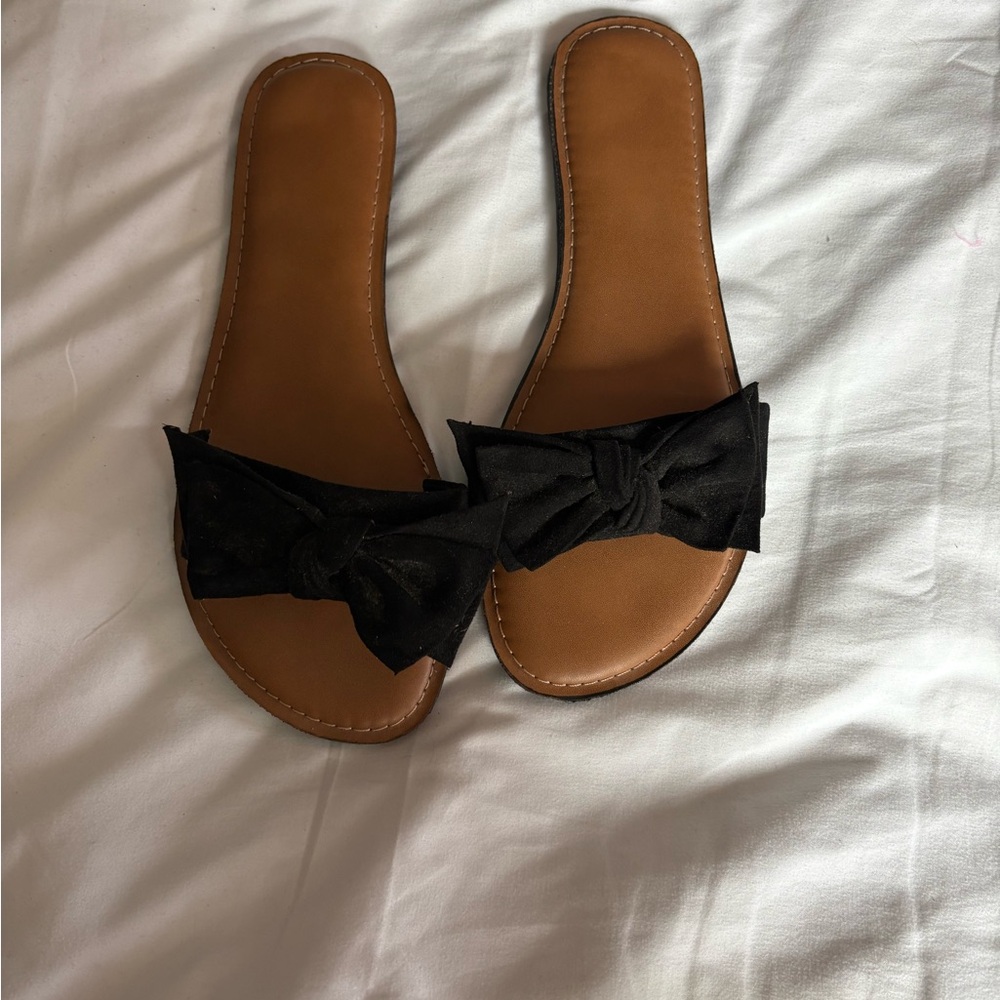 Black Bow Women's Sandals